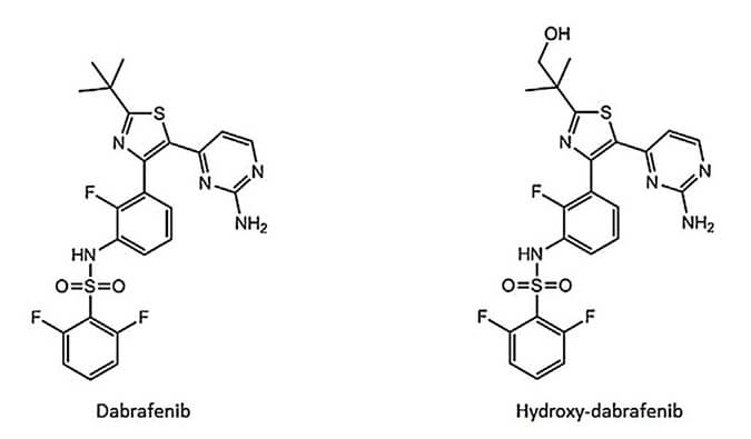 开发并验证新的LC-MS/MS步骤，用于定量人血浆中达拉非尼及其重要代谢物羟基达拉非尼 (OHD)。本钻研中OHD(纯度>99%)通过JDB电子合成